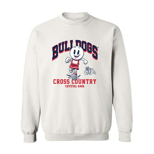 Fresno State - NCAA Women's Cross Country : Crystal Raya -  White Fashion Sweatshirt