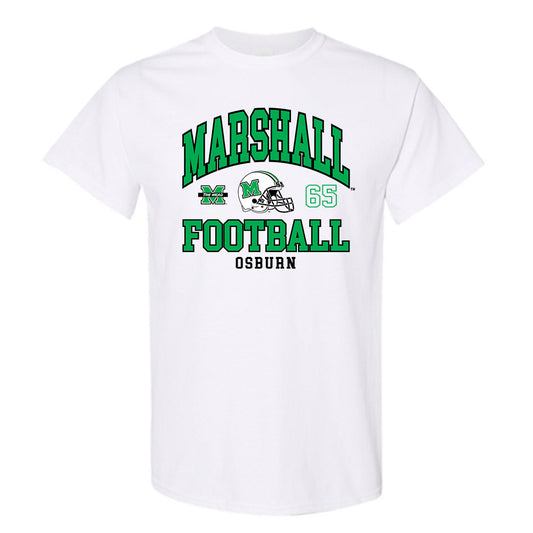 Marshall - NCAA Football : Logan Osburn - White Classic Fashion Shersey Short Sleeve T-Shirt