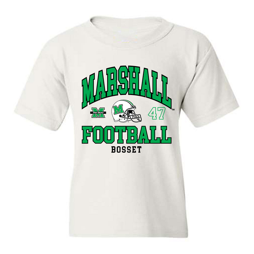 Marshall - NCAA Football : Matthew Bosset - White Classic Fashion Shersey Youth T-Shirt