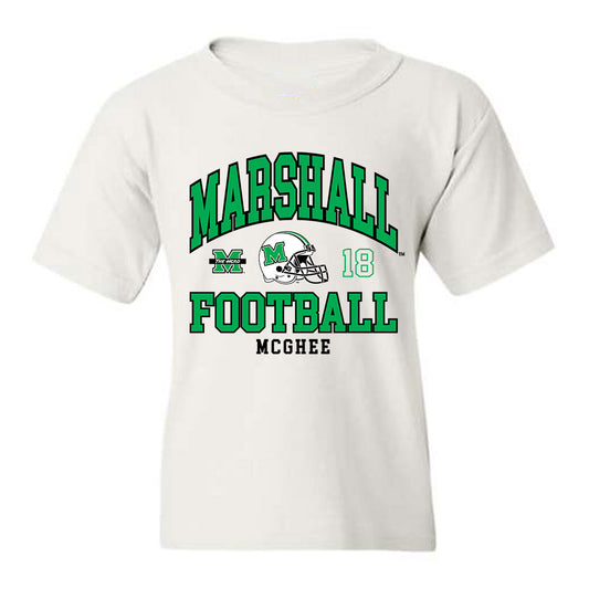Marshall - NCAA Football : AG McGhee - White Classic Fashion Shersey Youth T-Shirt