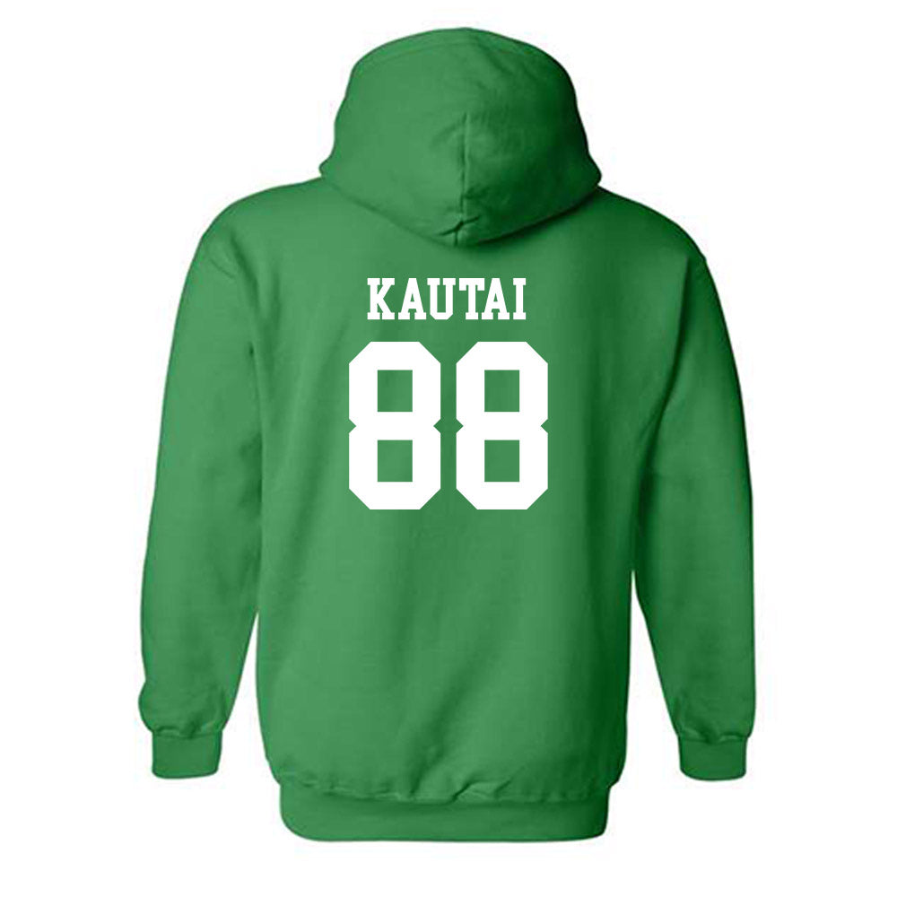 North Texas - NCAA Football : Xzavior Kautai - Green Classic Shersey Hooded Sweatshirt