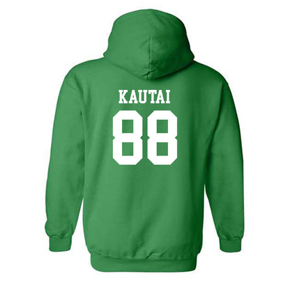 North Texas - NCAA Football : Xzavior Kautai - Green Classic Shersey Hooded Sweatshirt