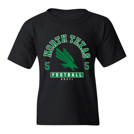 North Texas - NCAA Football : Ayo Adeyi - Black Classic Fashion Shersey Youth T-Shirt