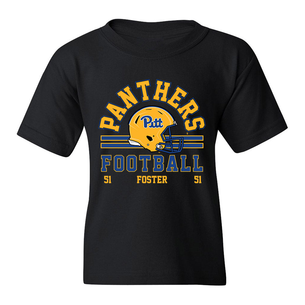 Pittsburgh - NCAA Football : Drew Foster - Black Classic Fashion Shersey Youth T-Shirt