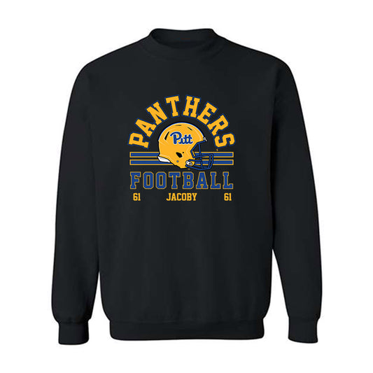 Pittsburgh - NCAA Football : Ryan Jacoby - Black Classic Fashion Shersey Sweatshirt