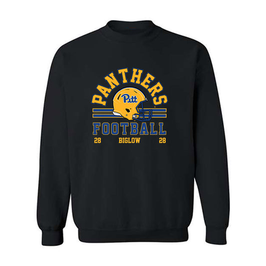 Pittsburgh - NCAA Football : Noah Biglow - Black Classic Fashion Shersey Sweatshirt