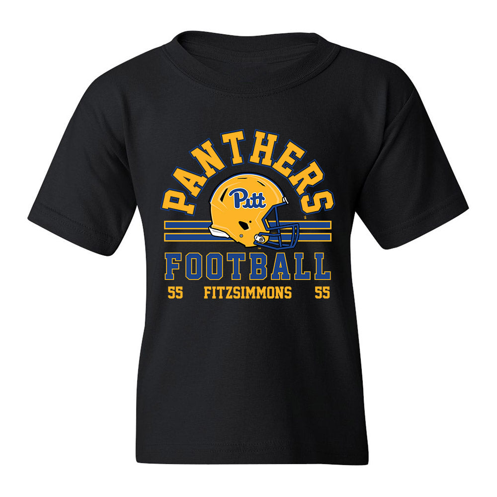 Pittsburgh - NCAA Football : Sean FitzSimmons - Black Classic Fashion Shersey Youth T-Shirt