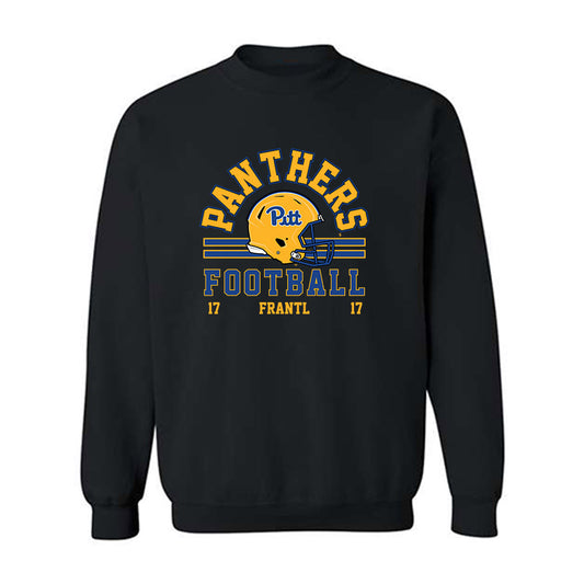 Pittsburgh - NCAA Football : Jake Frantl - Black Classic Fashion Shersey Sweatshirt