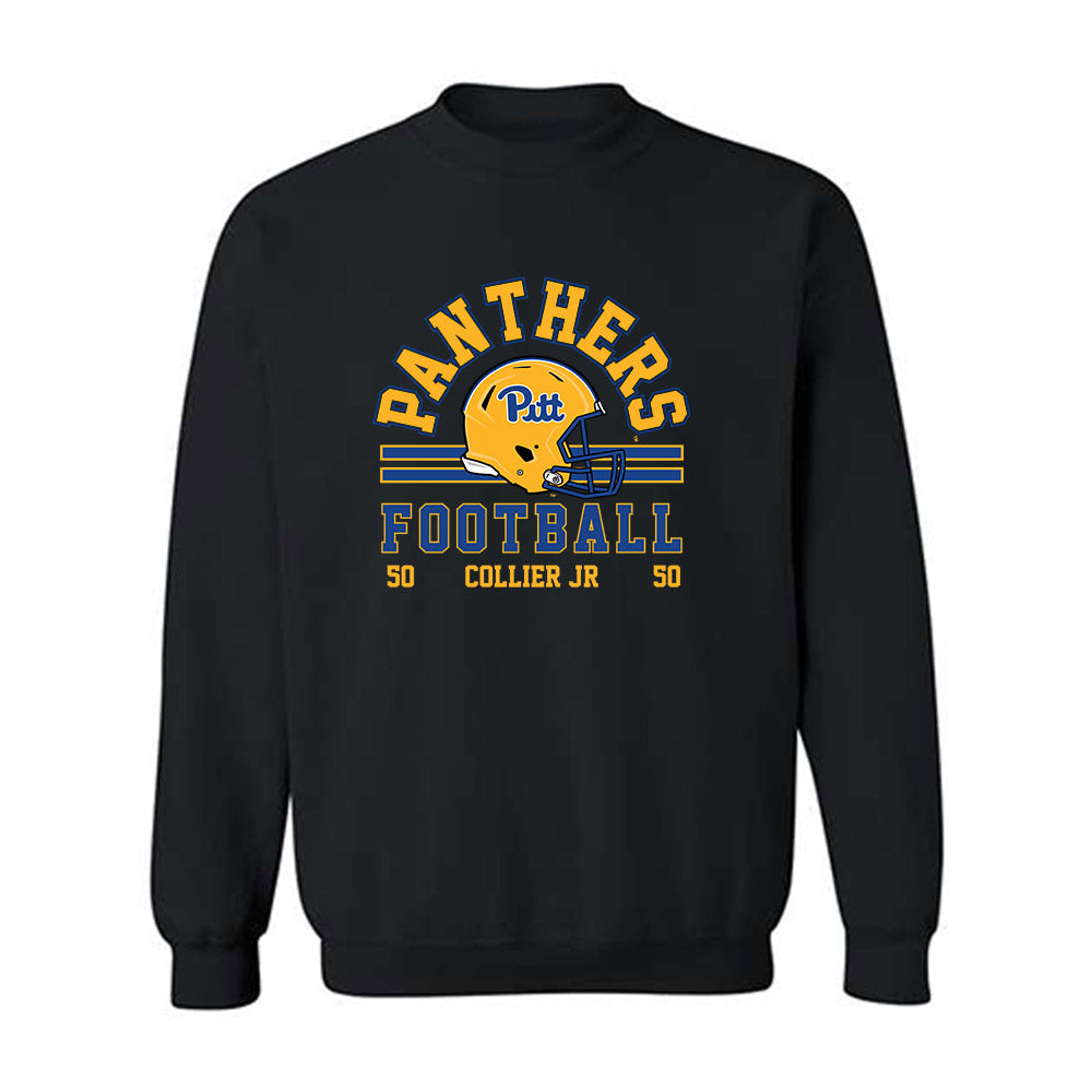 Pittsburgh - NCAA Football : Jason Collier Jr - Black Classic Fashion Shersey Sweatshirt