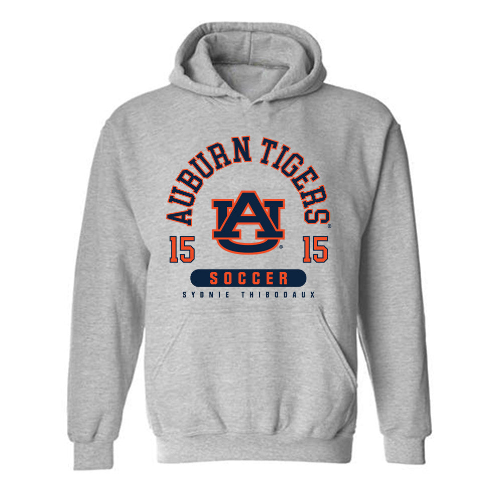 Auburn - NCAA Women's Soccer : Sydnie Thibodaux - Grey Classic Fashion Shersey Hooded Sweatshirt
