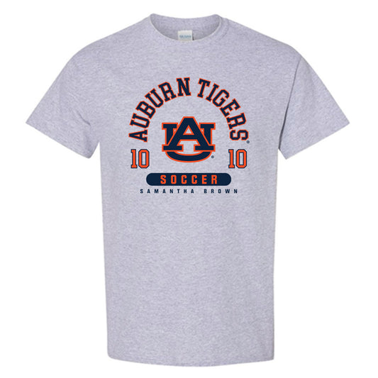 Auburn - NCAA Women's Soccer : Samantha Brown - Grey Classic Fashion Shersey Short Sleeve T-Shirt