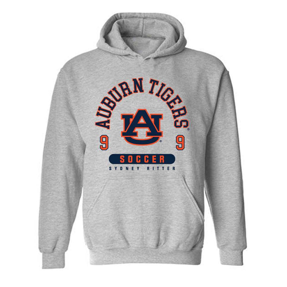Auburn - NCAA Women's Soccer : Sydney Ritter - Grey Classic Fashion Shersey Hooded Sweatshirt