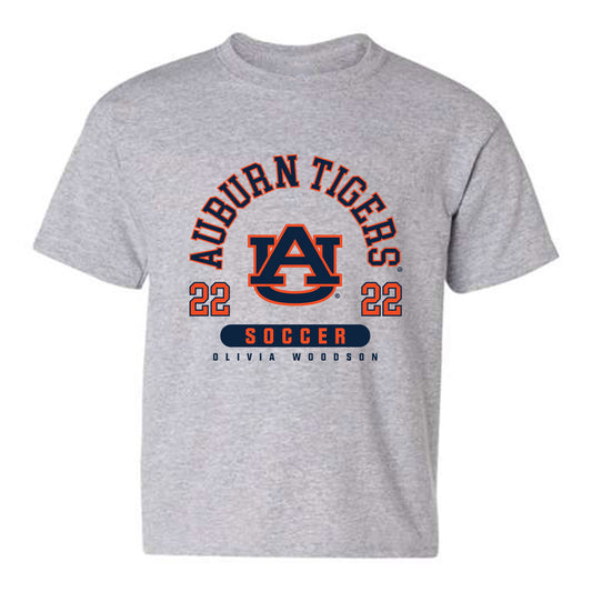 Auburn - NCAA Women's Soccer : Olivia Woodson - Grey Classic Fashion Shersey Youth T-Shirt