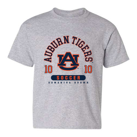 Auburn - NCAA Women's Soccer : Samantha Brown - Grey Classic Fashion Shersey Youth T-Shirt