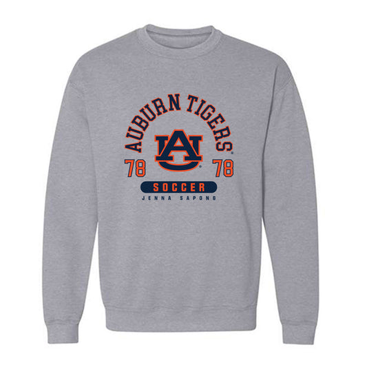 Auburn - NCAA Women's Soccer : Jenna Sapong - Grey Classic Fashion Shersey Sweatshirt