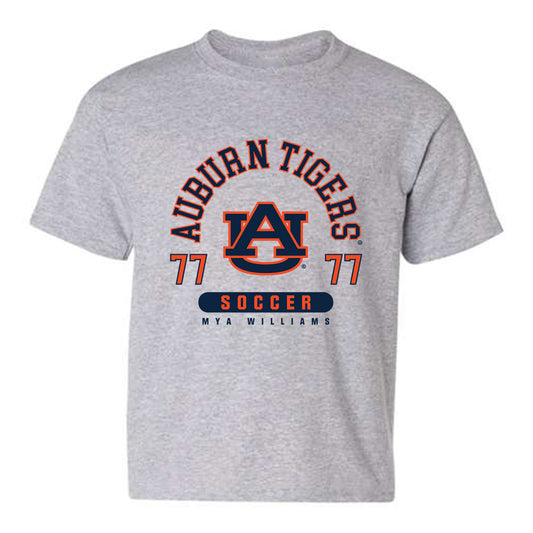 Auburn - NCAA Women's Soccer : Mya Williams - Grey Classic Fashion Shersey Youth T-Shirt