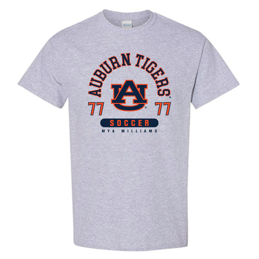 Auburn - NCAA Women's Soccer : Mya Williams - Grey Classic Fashion Shersey Short Sleeve T-Shirt