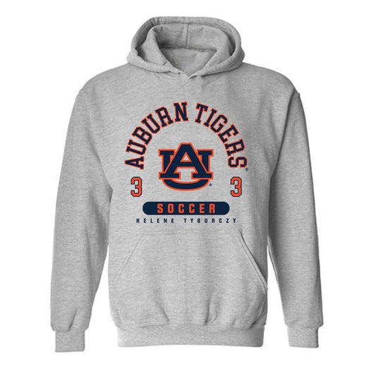 Auburn - NCAA Women's Soccer : Helene Tyburczy - Grey Classic Fashion Shersey Hooded Sweatshirt