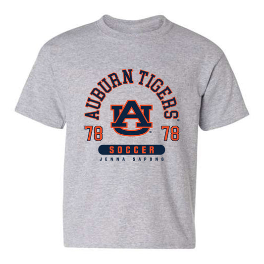 Auburn - NCAA Women's Soccer : Jenna Sapong - Grey Classic Fashion Shersey Youth T-Shirt