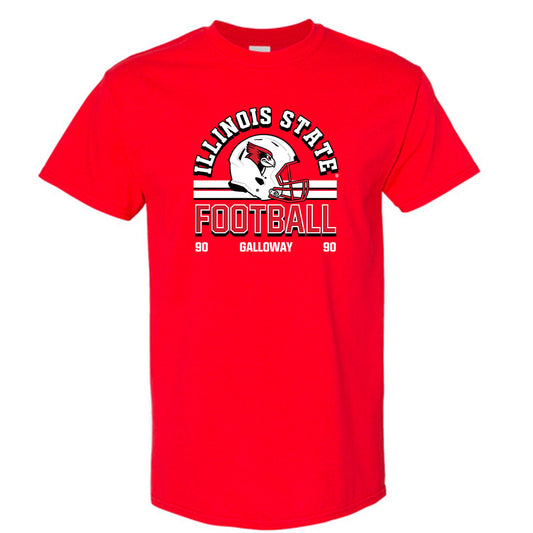 Illinois State - NCAA Football : Greg Galloway - Red Classic Fashion Shersey Short Sleeve T-Shirt