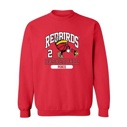 Illinois State - NCAA Men's Basketball : Ty Pence - Red Classic Fashion Shersey Sweatshirt