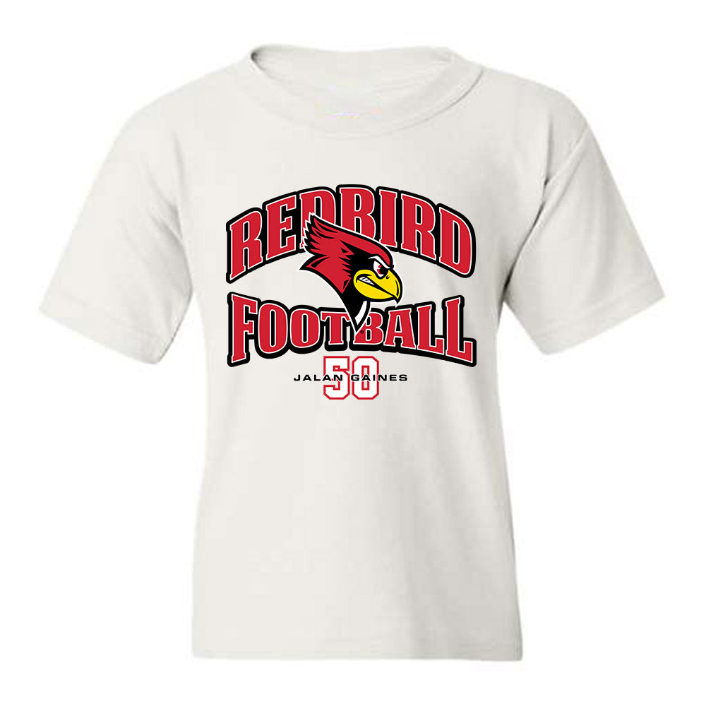 Illinois State - NCAA Football : Jalan Gaines - White Classic Fashion Shersey Youth T-Shirt