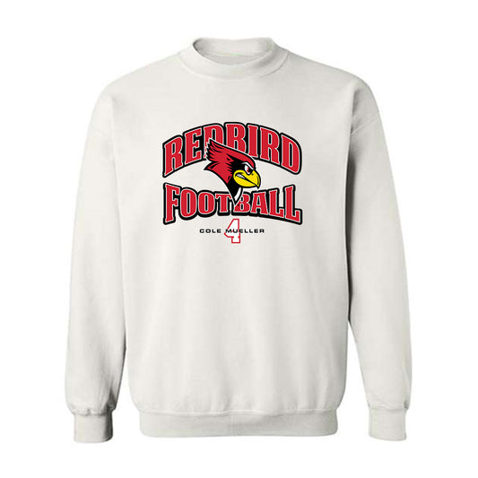 Illinois State - NCAA Football : Cole Mueller - White Classic Fashion Shersey Sweatshirt