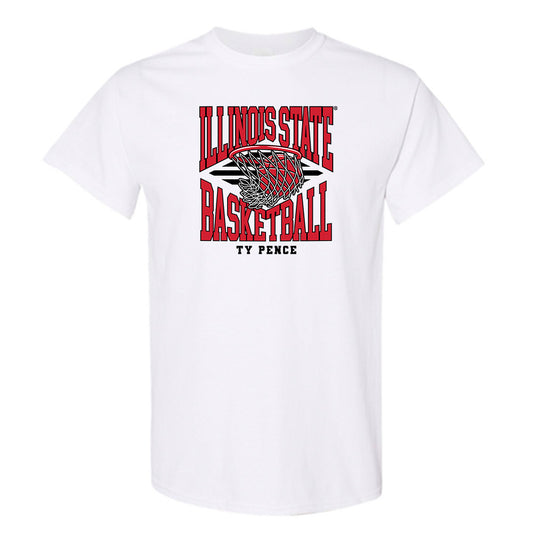 Illinois State - NCAA Men's Basketball : Ty Pence - White Classic Shersey Short Sleeve T-Shirt