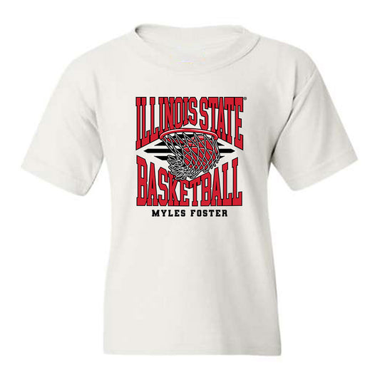 Illinois State - NCAA Men's Basketball : Myles Foster - White Classic Fashion Shersey Youth T-Shirt