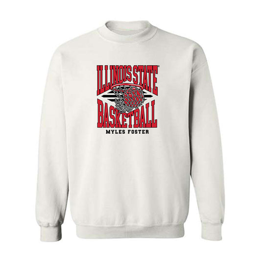Illinois State - NCAA Men's Basketball : Myles Foster - White Classic Fashion Shersey Sweatshirt