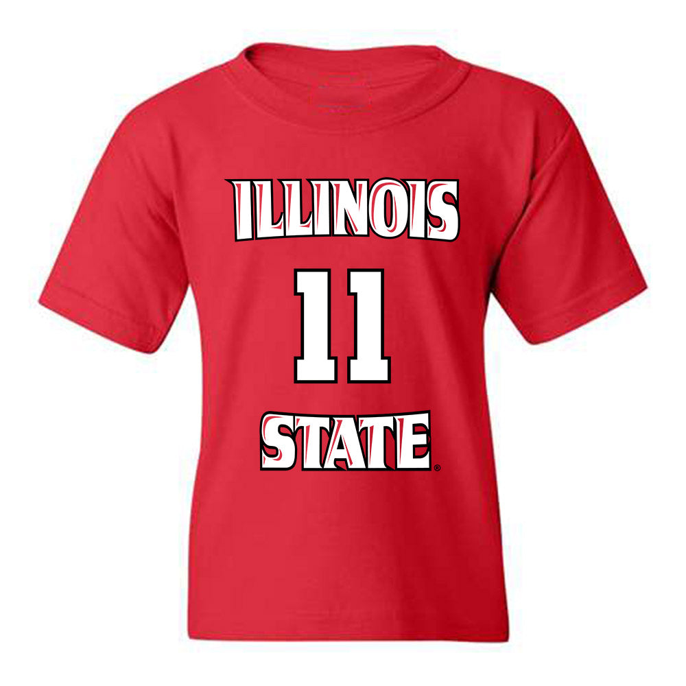 Illinois State - NCAA Men's Basketball : Johnny Kinziger - Youth T-Shirt Replica Shersey