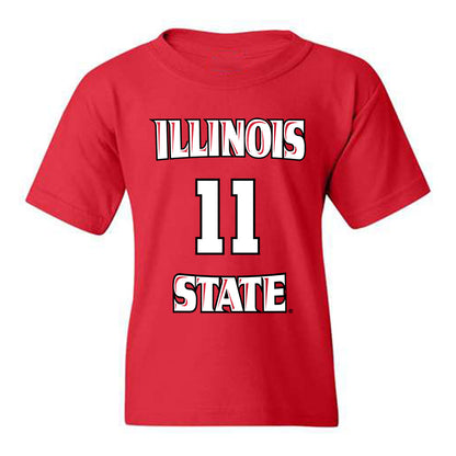 Illinois State - NCAA Men's Basketball : Johnny Kinziger - Youth T-Shirt Replica Shersey