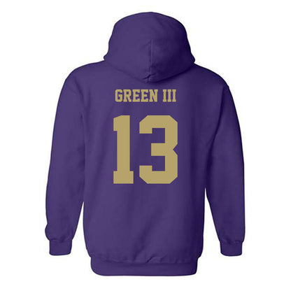 JMU - NCAA Men's Basketball : Michael Green III - Hooded Sweatshirt Fashion Shersey