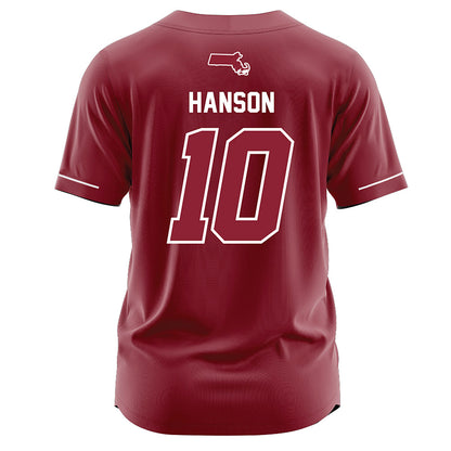 UMass - NCAA Baseball : Carter Hanson - Red Baseball Jersey
