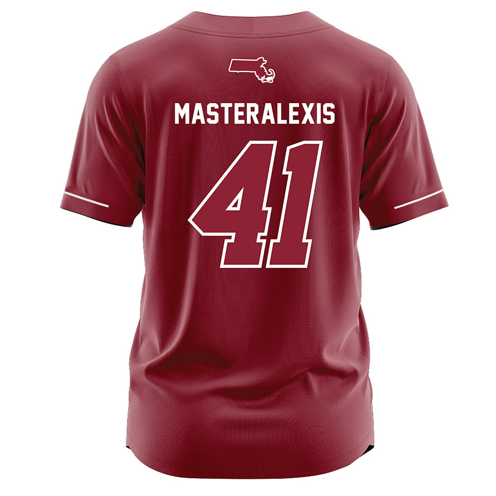 UMass - NCAA Baseball : Justin Masteralexis - Red Baseball Jersey