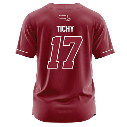 UMass - NCAA Baseball : Nolan Tichy - Red Baseball Jersey