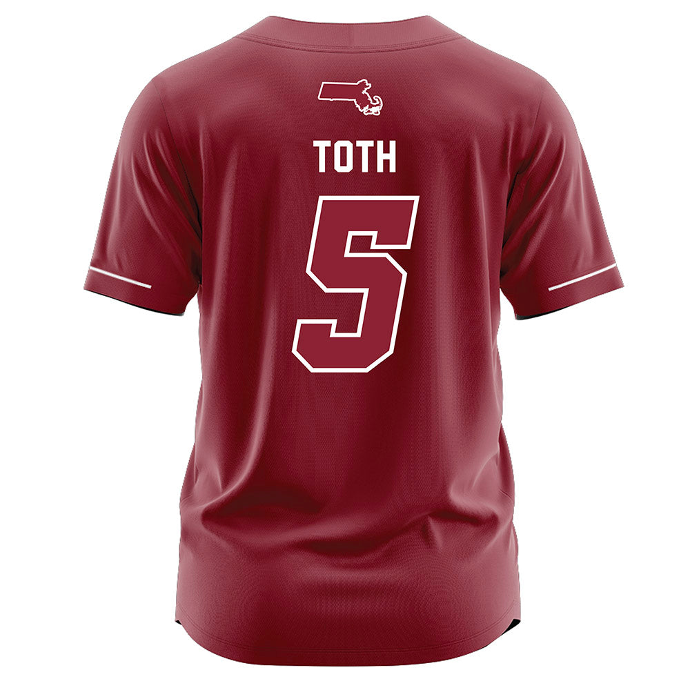 UMass - NCAA Baseball : Michael Toth - Baseball Jersey Red