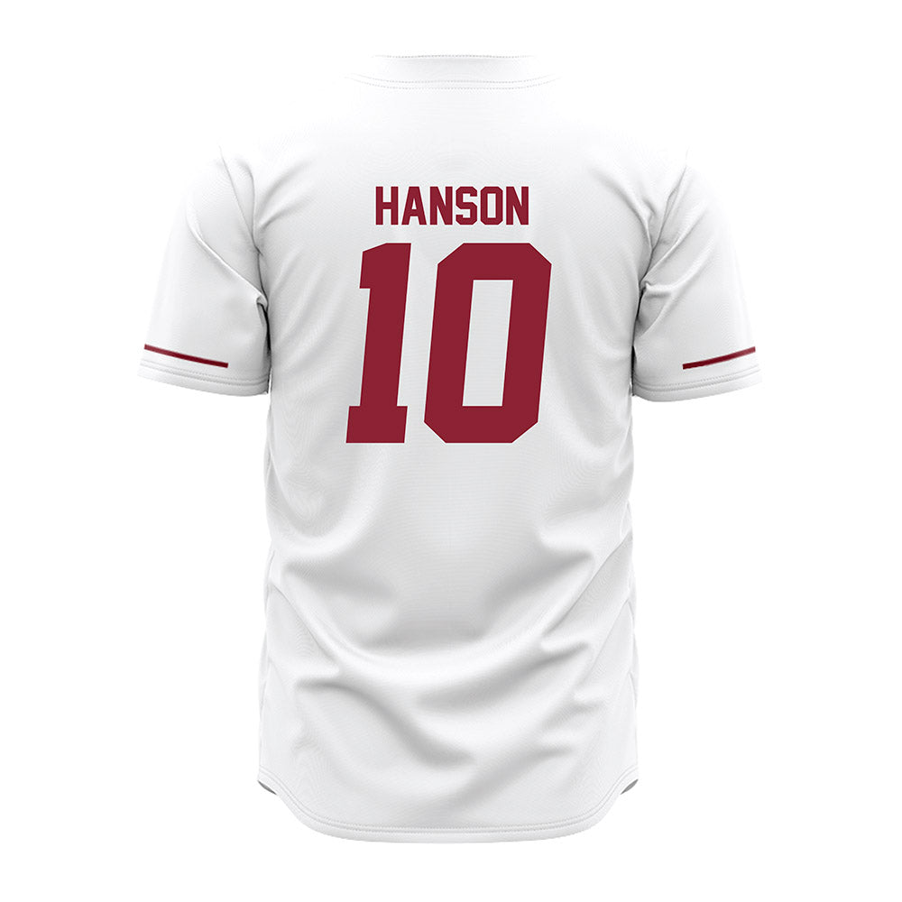UMass - NCAA Baseball : Carter Hanson - White Baseball Jersey