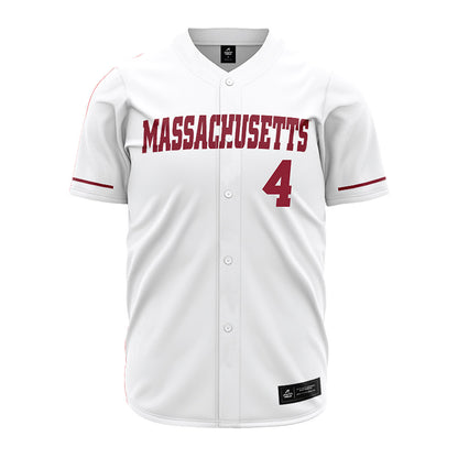 UMass - NCAA Baseball : Sam Hill - White Baseball Jersey
