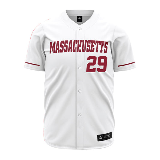UMass - NCAA Baseball : Dylan Terwilliger - White Baseball Jersey