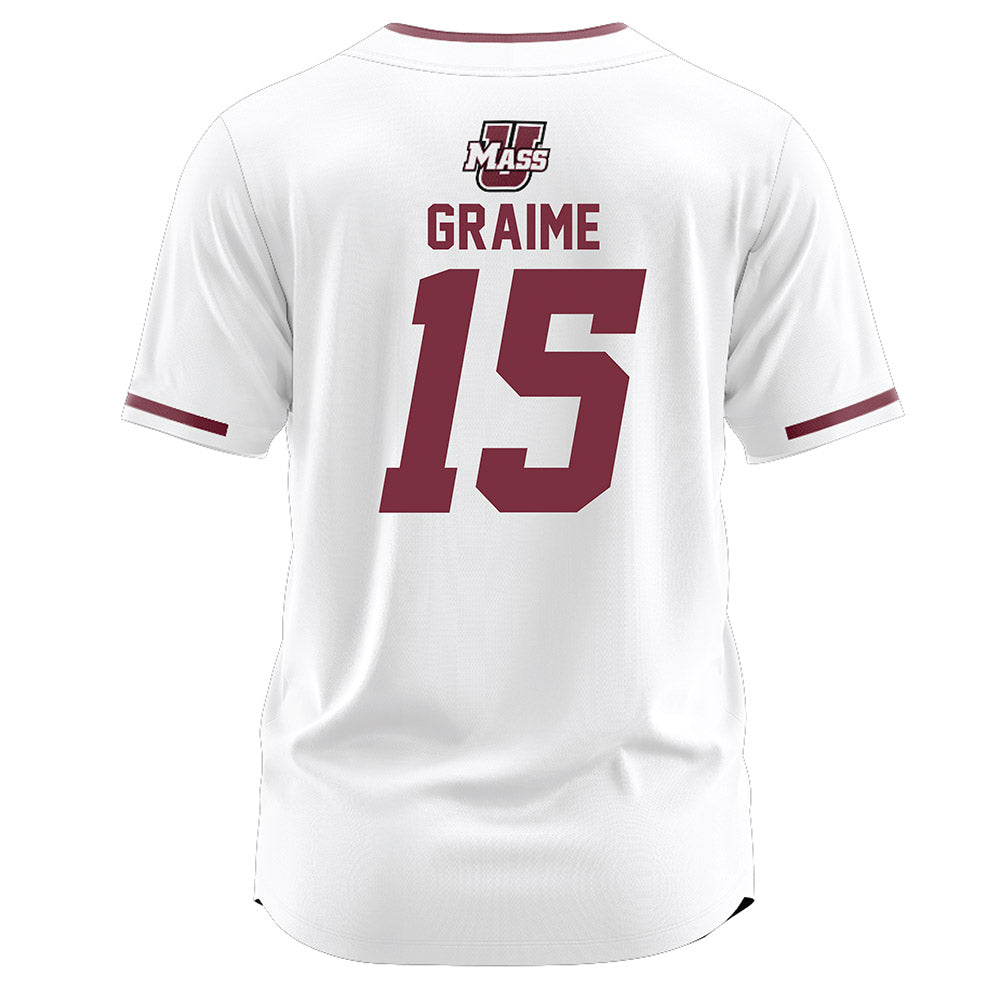 UMass - NCAA Softball : Jordyn Graime - White Football Jersey