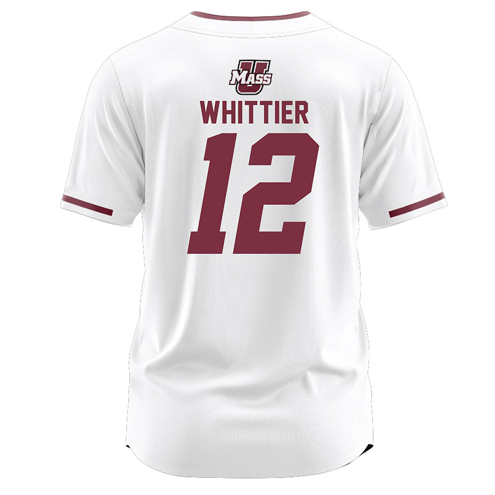 UMass - NCAA Softball : Chloe Whittier - White Football Jersey