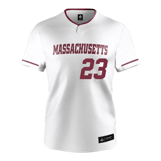 UMass - NCAA Softball : Taylor Richardson - Baseball Jersey White