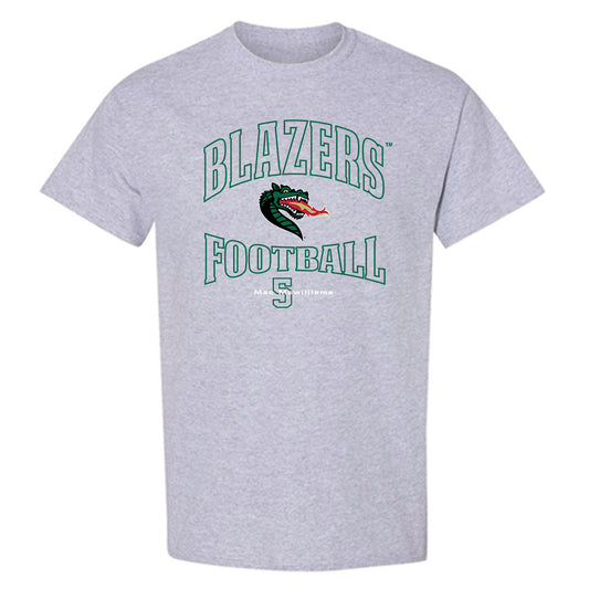 UAB - NCAA Football : Mac Mcwilliams - Grey Classic Fashion Short Sleeve T-Shirt