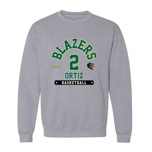 UAB - NCAA Men's Basketball : Daniel Ortiz - Grey Classic Fashion Sweatshirt