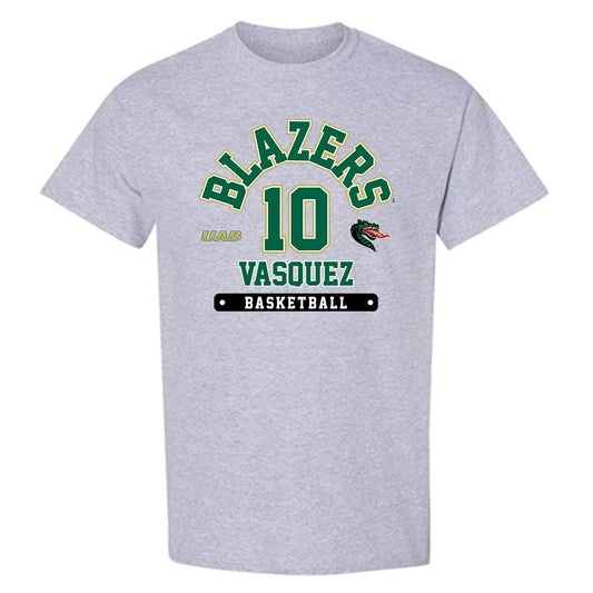 UAB - NCAA Men's Basketball : Alejandro Vasquez - Grey Classic Fashion Short Sleeve T-Shirt