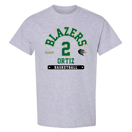 UAB - NCAA Men's Basketball : Daniel Ortiz - Grey Classic Fashion Short Sleeve T-Shirt