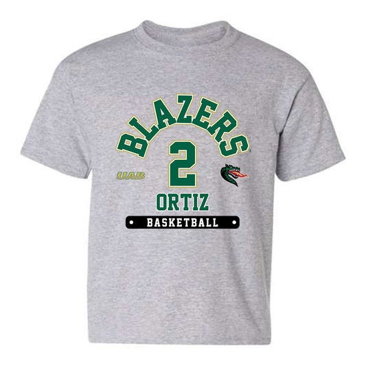 UAB - NCAA Men's Basketball : Daniel Ortiz - Grey Classic Fashion Youth T-Shirt
