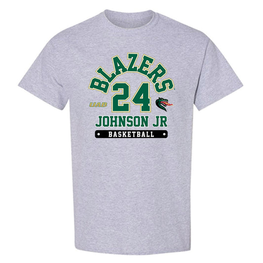 UAB - NCAA Men's Basketball : Efrem Johnson Jr - Grey Classic Fashion Short Sleeve T-Shirt