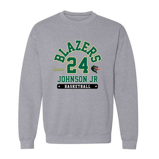 UAB - NCAA Men's Basketball : Efrem Johnson Jr - Grey Classic Fashion Sweatshirt